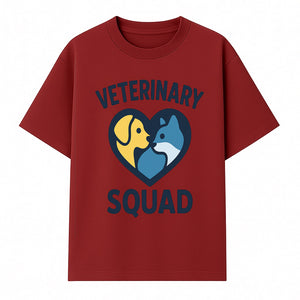 Veterinary Squad Heart Graphic T-Shirt, Pet Lovers Apparel, Dog and Cat Design, Animal Care Team, Cute Veterinary Gift - T-shirt 1758347440567.jpg