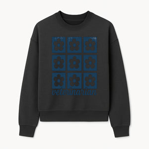 Flower Pattern Veterinarian Sign | Floral Decor for Vet Clinics | Cute Pet Office Wall Art | Veterinary Gifts for Animal Lovers - Sweatshirt 1758347440665.jpg