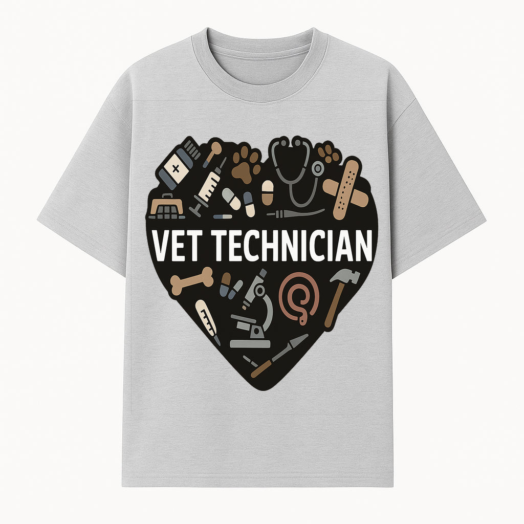 Vet Technician Heart Design - Cute Animal Care Gifts for Veterinary Technicians, Nurses & Animal Lovers - T-shirt 1758347440721.jpg