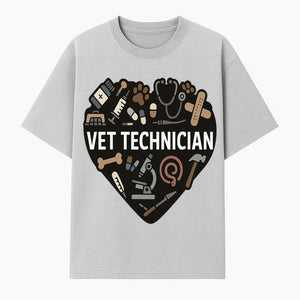 Vet Technician Heart Design - Cute Animal Care Gifts for Veterinary Technicians, Nurses & Animal Lovers - T-shirt 1758347440721.jpg