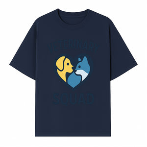 Veterinary Squad Heart Graphic T-Shirt, Pet Lovers Apparel, Dog and Cat Design, Animal Care Team, Cute Veterinary Gift - T-shirt 1758347440723.jpg