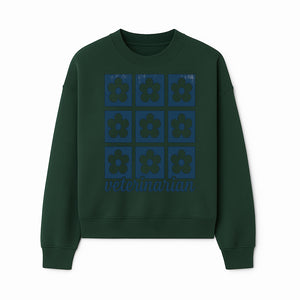 Flower Pattern Veterinarian Sign | Floral Decor for Vet Clinics | Cute Pet Office Wall Art | Veterinary Gifts for Animal Lovers - Sweatshirt 1758347440793.jpg