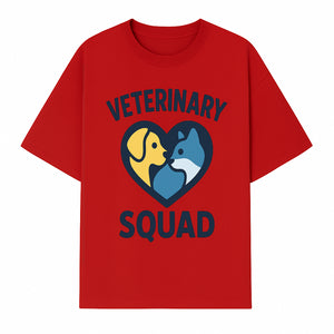 Veterinary Squad Heart Graphic T-Shirt, Pet Lovers Apparel, Dog and Cat Design, Animal Care Team, Cute Veterinary Gift - T-shirt 1758347440848.jpg