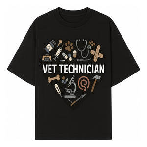 Vet Technician Heart Design - Cute Animal Care Gifts for Veterinary Technicians, Nurses & Animal Lovers - T-shirt 1758347440864.jpg