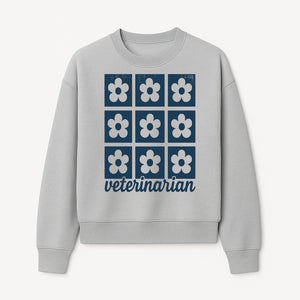 Flower Pattern Veterinarian Sign | Floral Decor for Vet Clinics | Cute Pet Office Wall Art | Veterinary Gifts for Animal Lovers - Sweatshirt 1758347440932.jpg