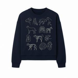 Pet Anatomy Art Print, Dog and Horse Skeleton Illustrations, Veterinary Wall Decor, Educational Animal Anatomy Poster - Sweatshirt 1758347440951.jpg