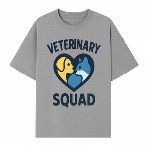 Veterinary Squad Heart Graphic T-Shirt, Pet Lovers Apparel, Dog and Cat Design, Animal Care Team, Cute Veterinary Gift - T-shirt 1758347440964.jpg
