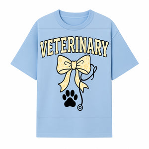 Veterinary Logo Design with Bow and Paw Print for Pet Care Businesses - T-shirt 1758347440973.jpg