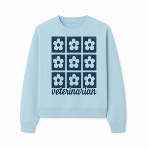 Flower Pattern Veterinarian Sign | Floral Decor for Vet Clinics | Cute Pet Office Wall Art | Veterinary Gifts for Animal Lovers - Sweatshirt 1758347441074.jpg