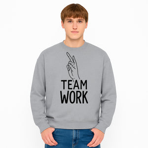 Teamwork Hand Gesture Wall Art | Motivational Decor for Offices & Workspaces | Inspirational Quote Print - Sweatshirt 1758347441086.jpg