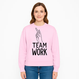 Teamwork Hand Gesture Wall Art | Motivational Decor for Offices & Workspaces | Inspirational Quote Print - Sweatshirt 1758347441232.jpg