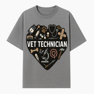 Vet Technician Heart Design - Cute Animal Care Gifts for Veterinary Technicians, Nurses & Animal Lovers - T-shirt 1758347441245.jpg