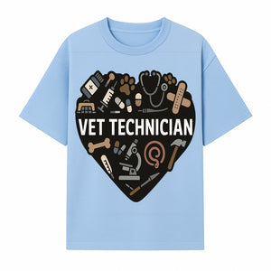 Vet Technician Heart Design - Cute Animal Care Gifts for Veterinary Technicians, Nurses & Animal Lovers - T-shirt 1758347441380.jpg