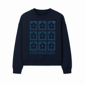Flower Pattern Veterinarian Sign | Floral Decor for Vet Clinics | Cute Pet Office Wall Art | Veterinary Gifts for Animal Lovers - Sweatshirt 1758347441452.jpg