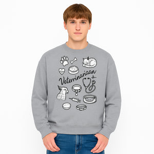 Veterinarian-Themed Wall Art with Pets, Medical Tools, and Paw Print Illustrations for Animal Lovers and Vet Offices - Sweatshirt 1758347441560.jpg