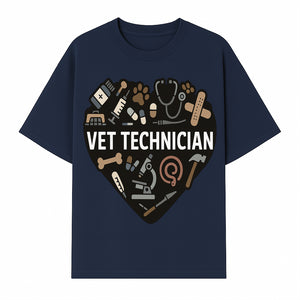 Vet Technician Heart Design - Cute Animal Care Gifts for Veterinary Technicians, Nurses & Animal Lovers - T-shirt 1758347441768.jpg