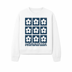 Flower Pattern Veterinarian Sign | Floral Decor for Vet Clinics | Cute Pet Office Wall Art | Veterinary Gifts for Animal Lovers - Sweatshirt 1758347441841.jpg