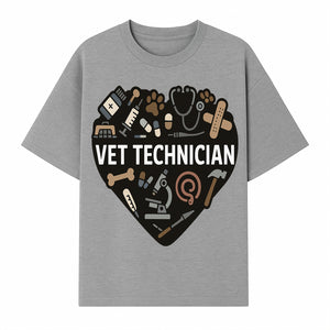 Vet Technician Heart Design - Cute Animal Care Gifts for Veterinary Technicians, Nurses & Animal Lovers - T-shirt 1758347442070.jpg