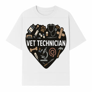 Vet Technician Heart Design - Cute Animal Care Gifts for Veterinary Technicians, Nurses & Animal Lovers - T-shirt 1758347442206.jpg