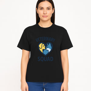Veterinary Squad Heart Graphic T-Shirt, Pet Lovers Apparel, Dog and Cat Design, Animal Care Team, Cute Veterinary Gift - T-shirt 1758347442376.jpg
