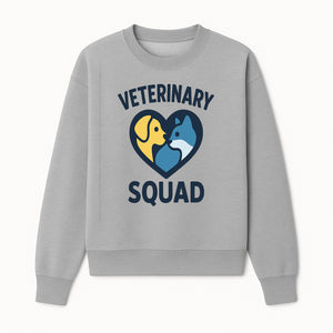 Veterinary Squad Heart Graphic T-Shirt, Pet Lovers Apparel, Dog and Cat Design, Animal Care Team, Cute Veterinary Gift - Sweatshirt 1758347442491.jpg