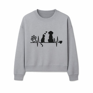 Heartbeat Pet Wall Art - Dog, Cat & Paw Print Decor - Love for Pets - Vinyl Decal for Animal Lovers - Home Decor Gift - Sweatshirt 1758347442829.jpg