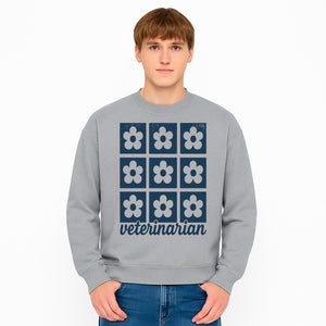 Flower Pattern Veterinarian Sign | Floral Decor for Vet Clinics | Cute Pet Office Wall Art | Veterinary Gifts for Animal Lovers - Sweatshirt 1758347442962.jpg