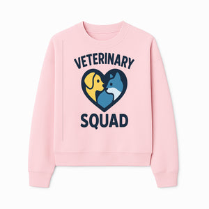 Veterinary Squad Heart Graphic T-Shirt, Pet Lovers Apparel, Dog and Cat Design, Animal Care Team, Cute Veterinary Gift - Sweatshirt 1758347443299.jpg