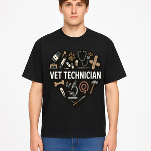 Vet Technician Heart Design - Cute Animal Care Gifts for Veterinary Technicians, Nurses & Animal Lovers - T-shirt 1758347443333.jpg
