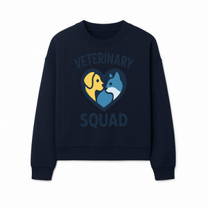 Veterinary Squad Heart Graphic T-Shirt, Pet Lovers Apparel, Dog and Cat Design, Animal Care Team, Cute Veterinary Gift - Sweatshirt 1758347443555.jpg