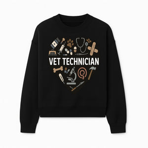 Vet Technician Heart Design - Cute Animal Care Gifts for Veterinary Technicians, Nurses & Animal Lovers - Sweatshirt 1758347443749.jpg