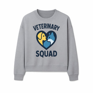 Veterinary Squad Heart Graphic T-Shirt, Pet Lovers Apparel, Dog and Cat Design, Animal Care Team, Cute Veterinary Gift - Sweatshirt 1758347443819.jpg
