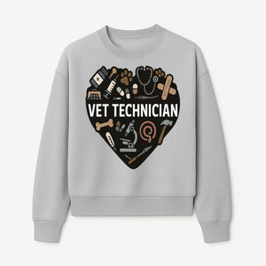 Vet Technician Heart Design - Cute Animal Care Gifts for Veterinary Technicians, Nurses & Animal Lovers - Sweatshirt 1758347444165.jpg