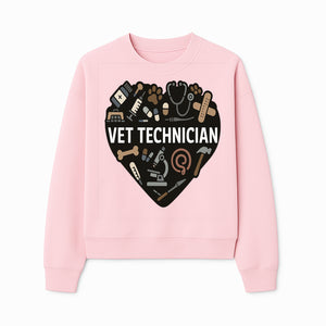 Vet Technician Heart Design - Cute Animal Care Gifts for Veterinary Technicians, Nurses & Animal Lovers - Sweatshirt 1758347444475.jpg