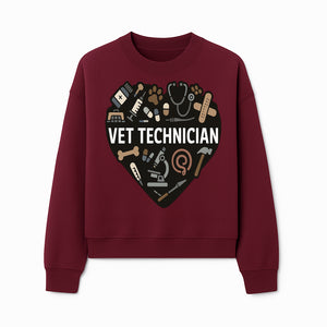 Vet Technician Heart Design - Cute Animal Care Gifts for Veterinary Technicians, Nurses & Animal Lovers - Sweatshirt 1758347444620.jpg