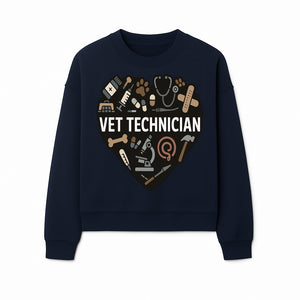 Vet Technician Heart Design - Cute Animal Care Gifts for Veterinary Technicians, Nurses & Animal Lovers - Sweatshirt 1758347444764.jpg