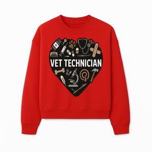 Vet Technician Heart Design - Cute Animal Care Gifts for Veterinary Technicians, Nurses & Animal Lovers - Sweatshirt 1758347444919.jpg