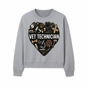 Vet Technician Heart Design - Cute Animal Care Gifts for Veterinary Technicians, Nurses & Animal Lovers - Sweatshirt 1758347445052.jpg