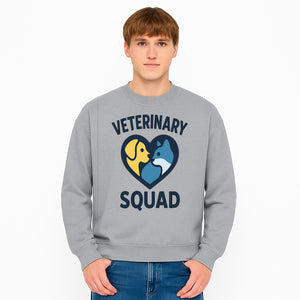 Veterinary Squad Heart Graphic T-Shirt, Pet Lovers Apparel, Dog and Cat Design, Animal Care Team, Cute Veterinary Gift - Sweatshirt 1758347445057.jpg