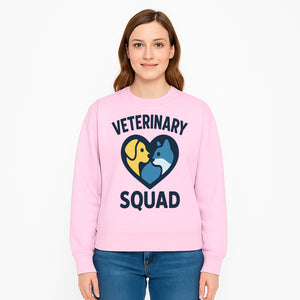 Veterinary Squad Heart Graphic T-Shirt, Pet Lovers Apparel, Dog and Cat Design, Animal Care Team, Cute Veterinary Gift - Sweatshirt 1758347445230.jpg