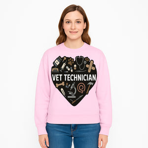 Vet Technician Heart Design - Cute Animal Care Gifts for Veterinary Technicians, Nurses & Animal Lovers - Sweatshirt 1758347446444.jpg
