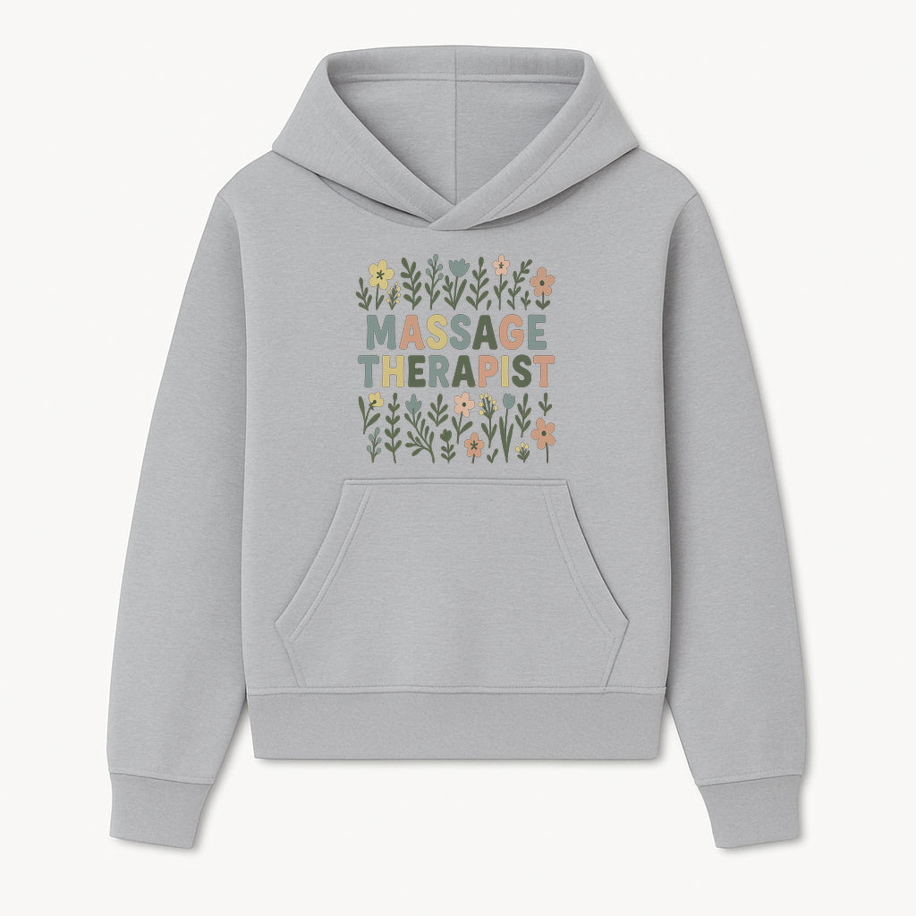 Massage Therapist Floral Art Print | Boho Decor | Therapist Gift | Relaxation Wall Art | Spa Room Decoration | Zen Aesthetic - Hoodie 1758350833596.jpg