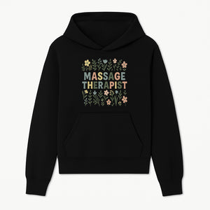Massage Therapist Floral Art Print | Boho Decor | Therapist Gift | Relaxation Wall Art | Spa Room Decoration | Zen Aesthetic - Hoodie 1758350833721.jpg
