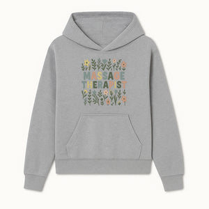 Massage Therapist Floral Art Print | Boho Decor | Therapist Gift | Relaxation Wall Art | Spa Room Decoration | Zen Aesthetic - Hoodie 1758350834195.jpg
