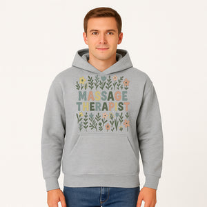 Massage Therapist Floral Art Print | Boho Decor | Therapist Gift | Relaxation Wall Art | Spa Room Decoration | Zen Aesthetic - Hoodie 1758350836259.jpg