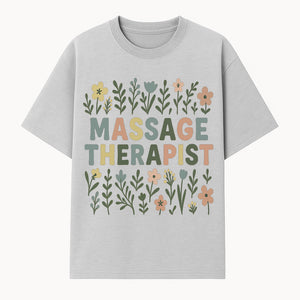 Massage Therapist Floral Art Print | Boho Decor | Therapist Gift | Relaxation Wall Art | Spa Room Decoration | Zen Aesthetic - T-shirt 1758350836531.jpg