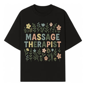 Massage Therapist Floral Art Print | Boho Decor | Therapist Gift | Relaxation Wall Art | Spa Room Decoration | Zen Aesthetic - T-shirt 1758350836686.jpg