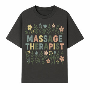 Massage Therapist Floral Art Print | Boho Decor | Therapist Gift | Relaxation Wall Art | Spa Room Decoration | Zen Aesthetic - T-shirt 1758350836836.jpg