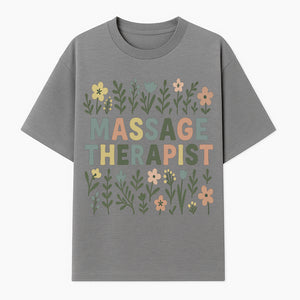 Massage Therapist Floral Art Print | Boho Decor | Therapist Gift | Relaxation Wall Art | Spa Room Decoration | Zen Aesthetic - T-shirt 1758350837117.jpg