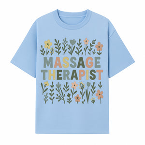 Massage Therapist Floral Art Print | Boho Decor | Therapist Gift | Relaxation Wall Art | Spa Room Decoration | Zen Aesthetic - T-shirt 1758350837259.jpg